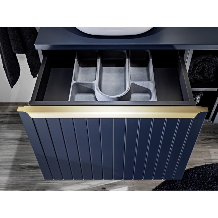 Ensemble Santa Fe 120 cm Bleu - 2 vasques, 1 colonne