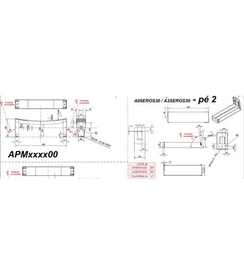 Pieds pour baignoire SABOT alverana 105cm
