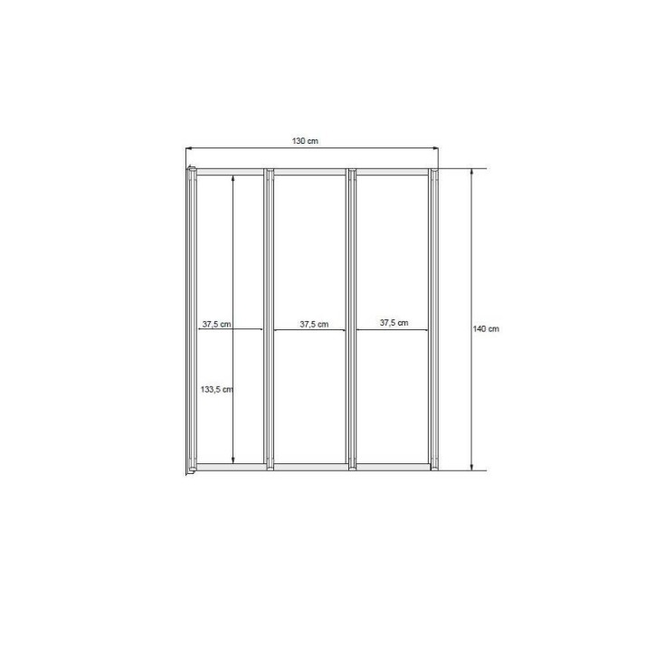 INTEGRA vasca da bagno asimmetrica con schermo doccia 3 ante ripiegabili a soffietto 150/170 x 75 cm