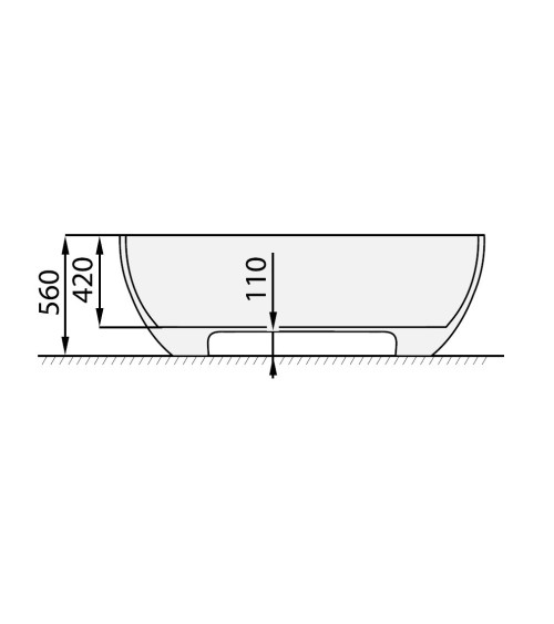 Baignoire îlot ANALIPSI II 170x80 cm