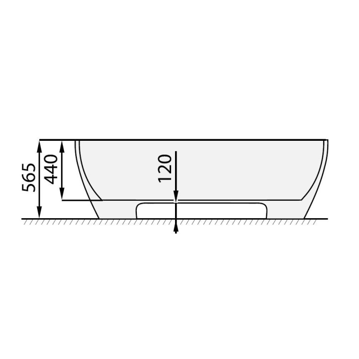 Baignoire îlot RODOS II 179x75,5 cm