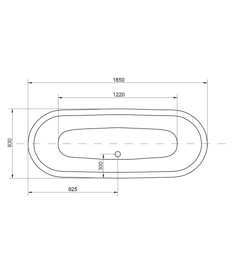 Baignoire îlot ENGARES II 185x83 cm