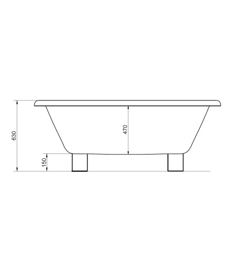 Baignoire îlot ENGARES II 185x83 cm