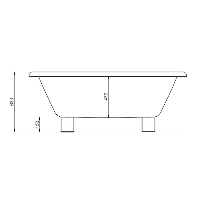 Baignoire îlot ENGARES II 185x83 cm