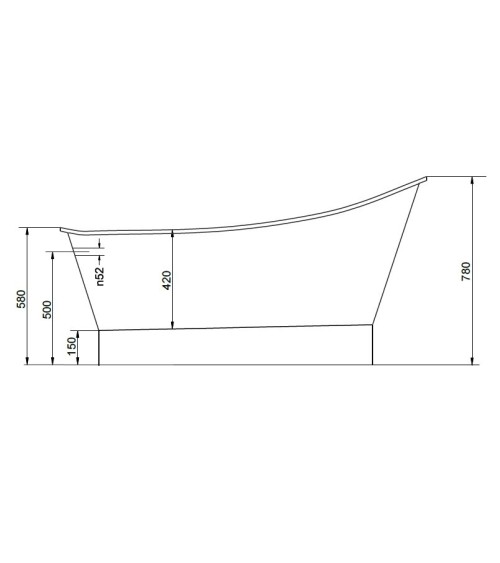 Baignoire îlot PALAO II 160x68 cm