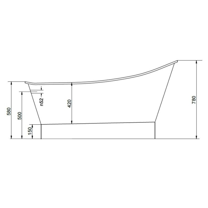 Baignoire îlot PALAO II 160x68 cm