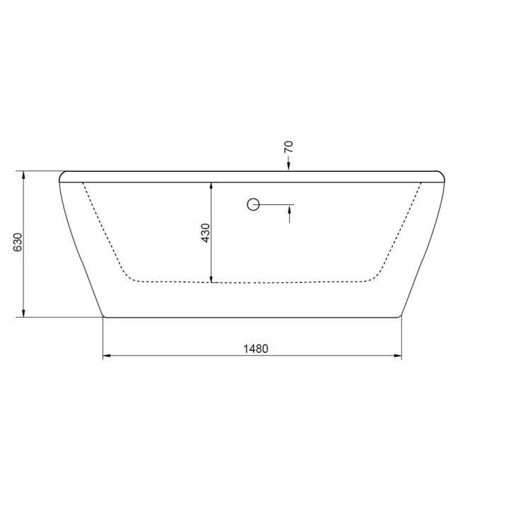 Baignoire îlot VIVOS II 160 x75x63 cm Baignoire îlot VIVOS II 160 x75x63 cm