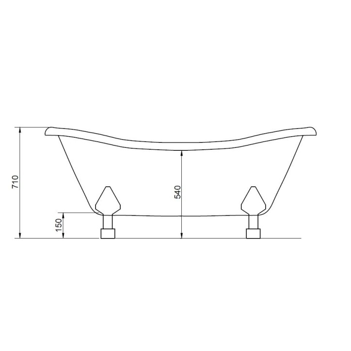 Baignoire îlot DANAKOS II 190x77 cm Baignoire îlot DANAKOS II 190x77 cm