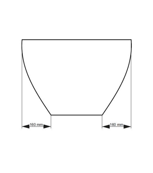 Baignoire îlot FORTUNA 160x70x63 cm