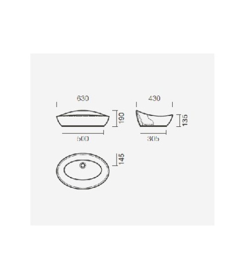 Vasque à poser ELIPSE