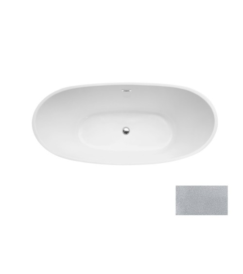 Baignoire îlot AYLA GLAM SILVER 170 x 80 cm