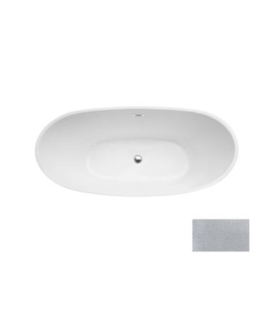 Baignoire îlot AYLA GLAM SILVER 170 x 80 cm
