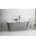 Baignoire îlot VICA GLAM SILVER 150/170 x 80 cm