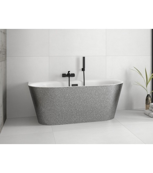 Baignoire îlot VICA GLAM SILVER 150/170 x 80 cm