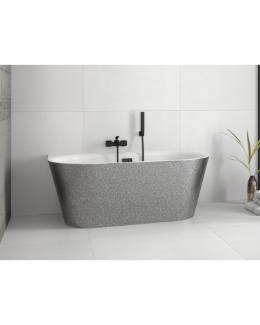 Baignoire îlot VICA GLAM SILVER 150/170 x 80 cm