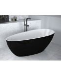 Baignoire îlot GOYA bicolore: noir/blanc 142x62 cm/160x70 cm