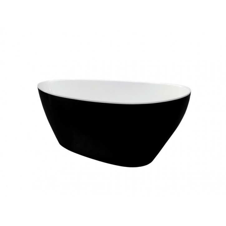 Baignoire îlot GOYA bicolore: noir/blanc 142x62 cm/160x70 cm