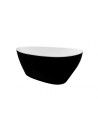 Baignoire îlot GOYA bicolore: noir/blanc 142x62 cm/160x70 cm