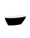Baignoire îlot GOYA bicolore: noir/blanc 142x62 cm/160x70 cm