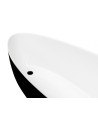 Baignoire îlot GOYA bicolore: noir/blanc 142x62 cm/160x70 cm