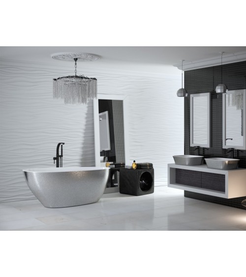 Baignoire îlot GOYA GLAM SILVER 142x62 cm/160x70 cm
