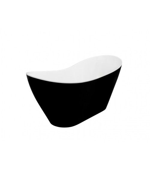 Baignoire îlot VIYA bicolore:noir/blanc 160 x 70 cm