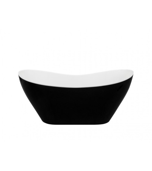 Baignoire îlot VIYA bicolore:noir/blanc 160 x 70 cm
