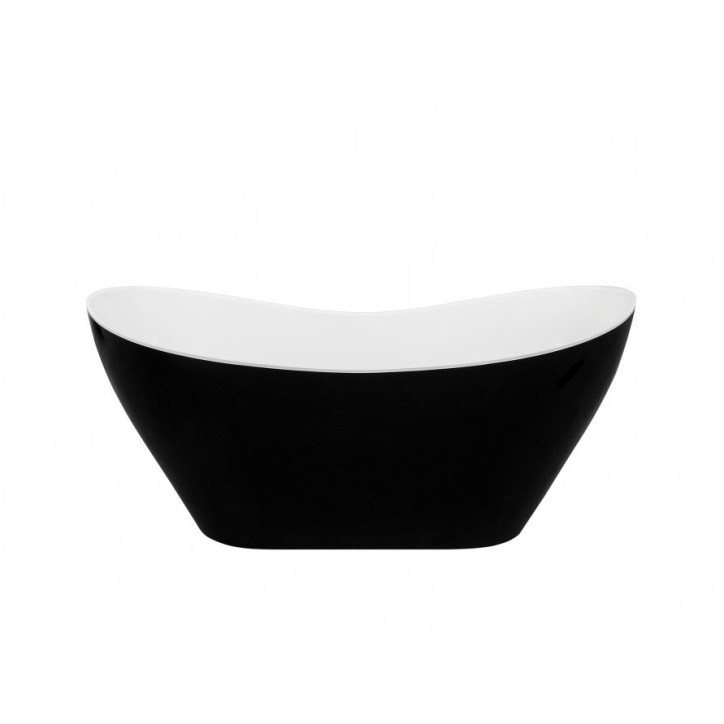 Baignoire îlot VIYA bicolore:noir/blanc 160 x 70 cm