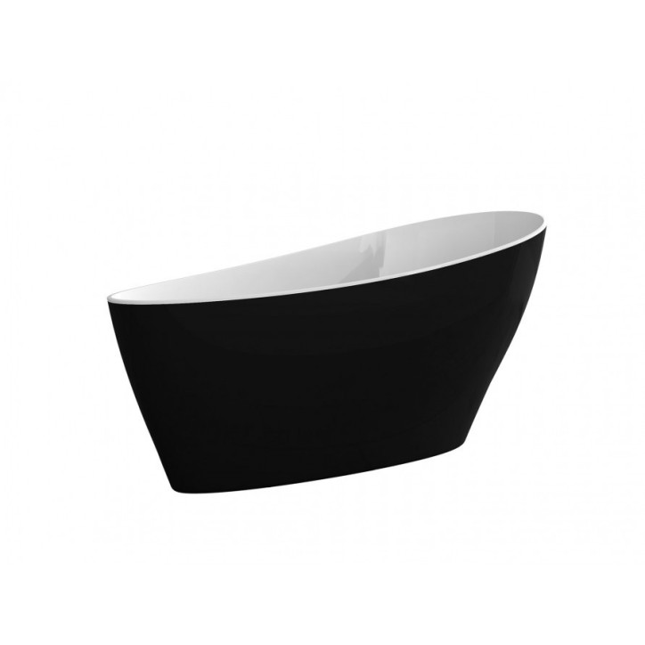 Baignoire îlot KEYA bicolore:noir/blanc 165 x 70 cm