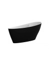 Baignoire îlot KEYA bicolore:noir/blanc 165 x 70 cm