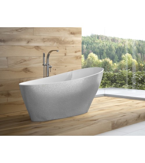Baignoire îlot KEYA GLAM SILVER 165 x 70 cm