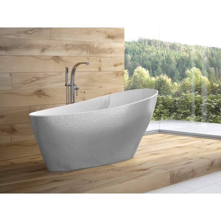 Baignoire îlot KEYA GLAM SILVER 165 x 70 cm