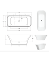 Baignoire îlot ASSOS 160 x 70 cm
