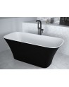 Baignoire îlot ASSOS bicolore:noir/blanc 160 x 70 cm