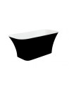 Baignoire îlot ASSOS bicolore:noir/blanc 160 x 70 cm