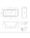 Baignoire îlot ASSOS S-LINE 160 x 70 cm