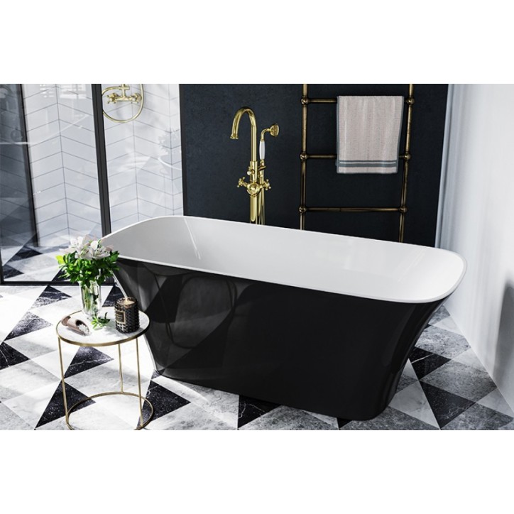 Baignoire îlot ASSOS S-LINE bicolore 160 x 70 cm