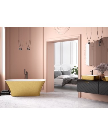 Baignoire îlot ASSOS S-LINE GLAM GOLDEN 160 x 70 cm