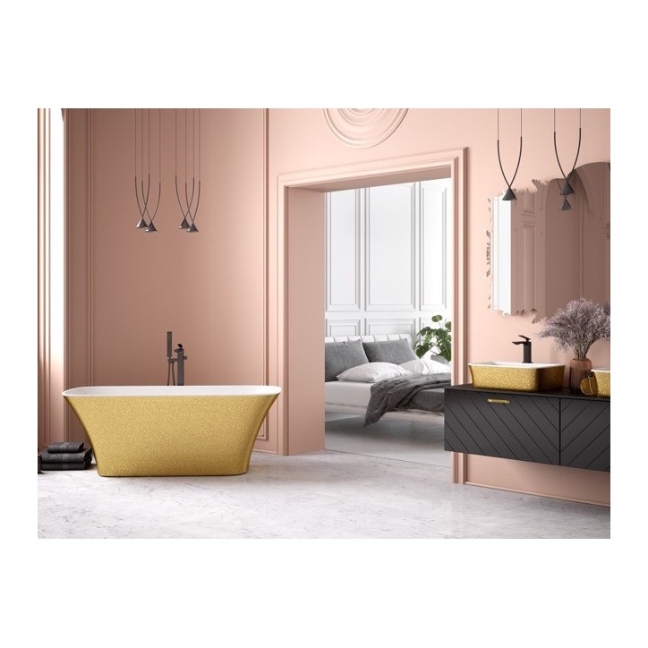Baignoire îlot ASSOS S-LINE GLAM GOLDEN 160 x 70 cm