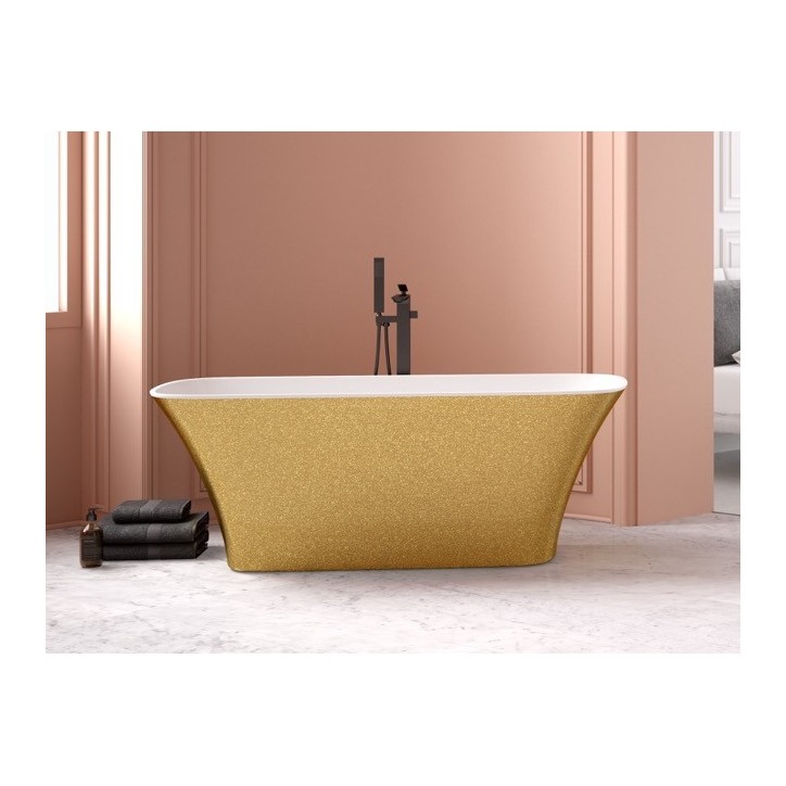 Baignoire îlot ASSOS S-LINE GLAM GOLDEN 160 x 70 cm