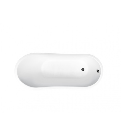 Baignoire îlot GLORIA GLAM SILVER 150x66 cm/160x68 cm