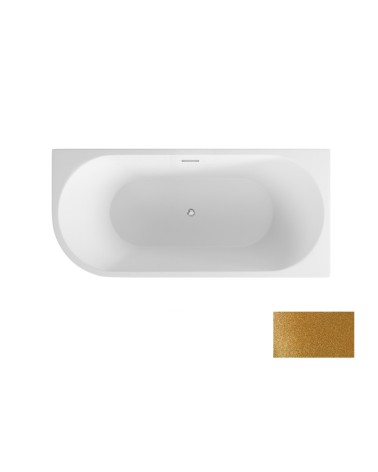 Baignoire îlot ZOYA GLAM GOLDEN angle droit 150x75 cm/170x80 cm