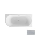 Baignoire îlot ZOYA GLAM SILVER angle droit 150x75 cm/170x80 cm