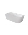 Baignoire îlot ZOYA GLAM SILVER angle droit 150x75 cm/170x80 cm
