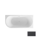Baignoire îlot ZOYA GLAM GRAPHITE angle droit 150x75 cm/170x80 cm