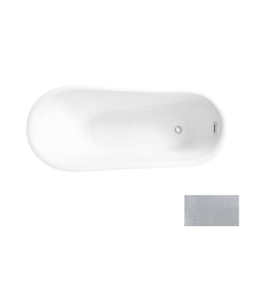 Baignoire îlot CALIMA GLAM SILVER 170 x 74 cm