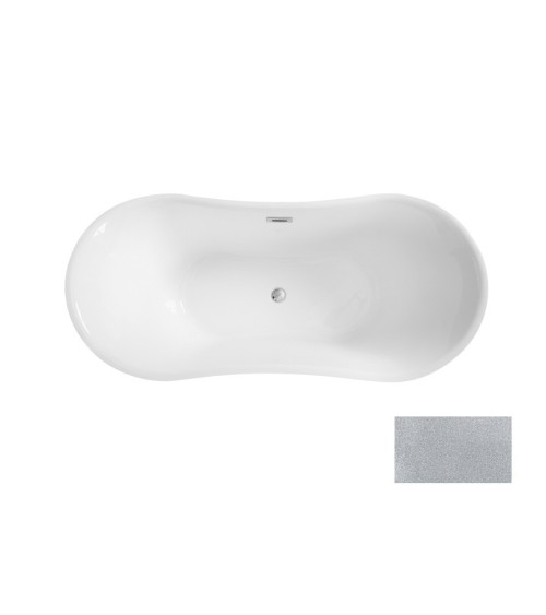 Baignoire îlot AMBER GLAM SILVER 170 x 80 cm