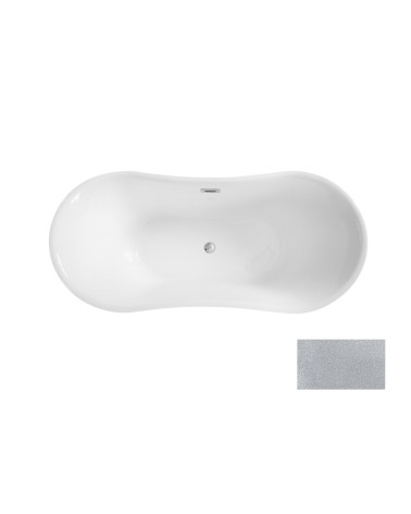 Baignoire îlot AMBER GLAM SILVER 170 x 80 cm