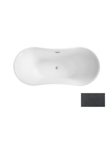 Baignoire îlot AMBER GLAM GRAPHITE 170 x 80 cm