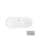 Baignoire îlot AMELIA GLAM SILVER 190 x 77 cm